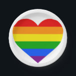 ASSIETTES EN CARTON COEUR D'ARC-EN-CIEL "<br><div class="desc">Plaque à papier de COEUR d'ARC-EN-CIEL"</div>