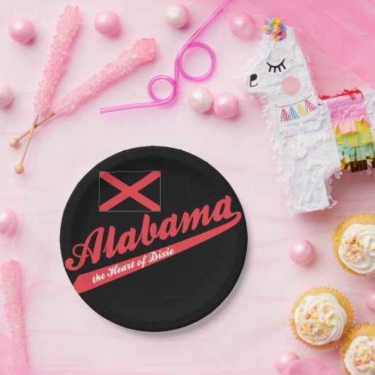 Assiettes En Carton Coeur de Dixie en Alabama (Fête)