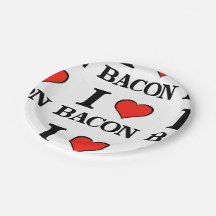 Assiettes En Carton Coeur de lard