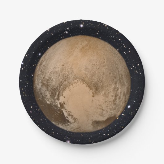 Assiettes En Carton Coeur de Pluto Starry Sky (Devant)