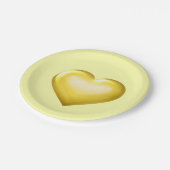 Assiettes En Carton Coeur en verre d'or (Angle)