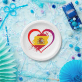 Assiettes En Carton Coeur espagnol (Fête)