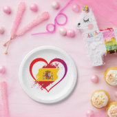 Assiettes En Carton Coeur espagnol (Fête)