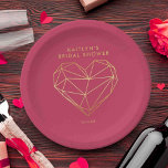 Assiettes En Carton Coeur géométrique Fête des mariées de la Saint Val<br><div class="desc">Célébrez dans le style avec ces douches nuptiales modernes et très tendance ou plaques en papier mariage. Ce design est facile à personnaliser avec votre libellé d'événement spécial et vos invités seront ravis quand ils verront ces fabuleuses assiettes. Les éléments correspondants se trouvent dans la collection.</div>