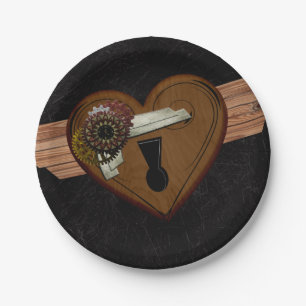 Assiettes En Carton Coeur grunge de Steampunk