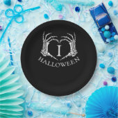 Assiettes En Carton Coeur Halloween Squelette Costume main Hommes Femm (Fête)