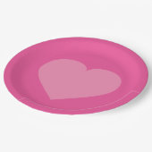 Assiettes En Carton Coeur rose (Angle)