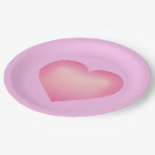 Assiettes En Carton Coeur rose (Angle)