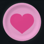 Assiettes En Carton Coeur rose chaud<br><div class="desc">Cette assiette est composée d'un coeur rose chaud et légèrement grand. Idéal pour un baby shower de petite fille,  baptême,  ou premier anniversaire.</div>
