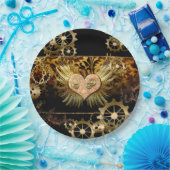 Assiettes En Carton Coeur vapeur (Fête)