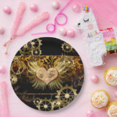 Assiettes En Carton Coeur vapeur (Fête)