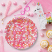 Assiettes En Carton Coeurs (Fête)