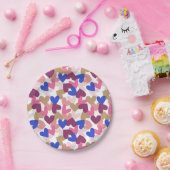 Assiettes En Carton Coeurs (Fête)