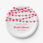 Assiettes En Carton Cœurs d'amour en ficelle suspendus Enterrement de  (Devant)