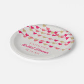 Assiettes En Carton Cœurs d'amour en ficelle suspendus pour la fête de (Angle)