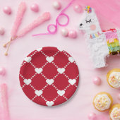Assiettes En Carton Coeurs d'amour rouge et blanc impressionnants (Fête)