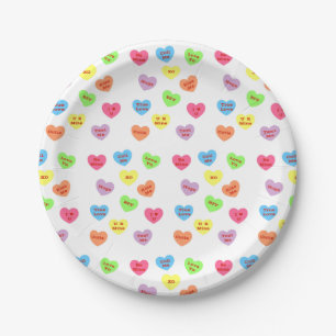 Assiettes En Carton Coeurs de conversation
