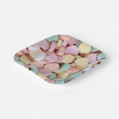 Assiettes En Carton Coeurs de conversation de bonbons (Angulaire)
