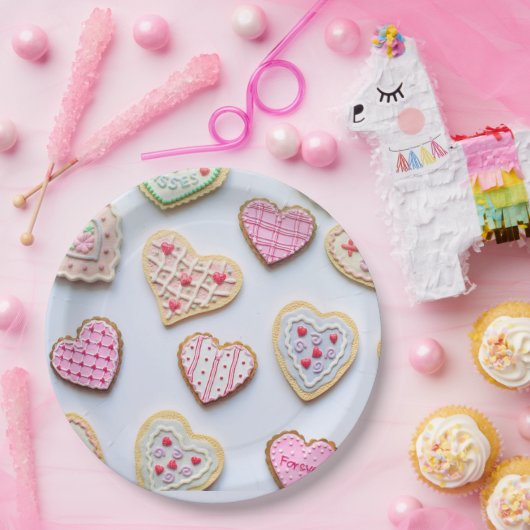 Assiettes En Carton Coeurs de la Saint Valentin (Fête)