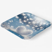 Assiettes En Carton Coeurs des neiges de Noël (Angulaire)