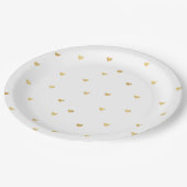 Assiettes En Carton Coeurs d'or (Angle)