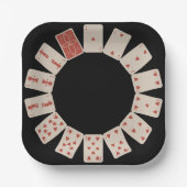 Assiettes En Carton Coeurs Jouer aux cartes Cercle (Recto)