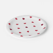 Assiettes En Carton Coeurs rouges (Angle)