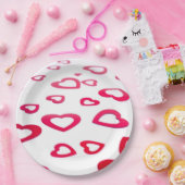 Assiettes En Carton Coeurs rouges (Fête)