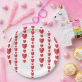 Assiettes En Carton Cœurs Rouges Mignon Saint-Valentin (Fête)