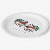 Assiettes En Carton Coeurs tatoués, Mariage graphique de tatouage (Angle)