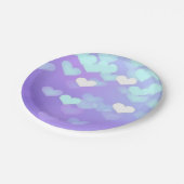 Assiettes En Carton Cœurs Violets (Angle)