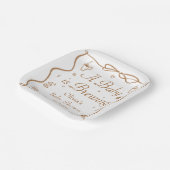 Assiettes En Carton Coffee A Baby is Brewing Baby Shower (Angulaire)