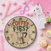 Assiettes En Carton Coffee First (Fête)