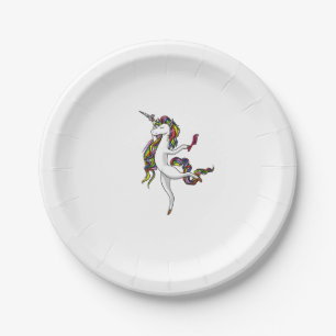 Assiettes En Carton Coiffeuse Licorne Coiffeur Magique Coiffeuse Femme