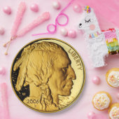 Assiettes En Carton Coin or Indian Head (Fête)