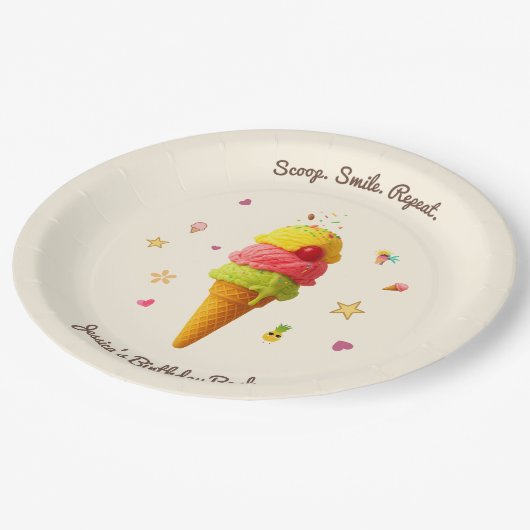 Assiettes En Carton Col arrondi. Souriez. Recommencer. - Plaque de fêt (Angle)