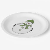 Assiettes En Carton Cold snowman (Angle)