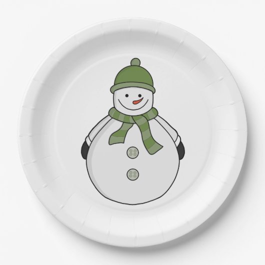 Assiettes En Carton Cold snowman (Devant)