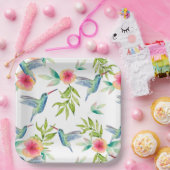 Assiettes En Carton Colibri  (Fête)