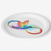 Assiettes En Carton Colibri arc-en-ciel avec symbole Infinity (Angle)
