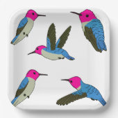 Assiettes En Carton Colibri des abeilles (Recto)