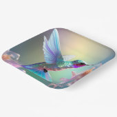 Assiettes En Carton Colibri en verre arc-en-ciel (Angulaire)