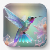 Assiettes En Carton Colibri en verre arc-en-ciel (Recto)