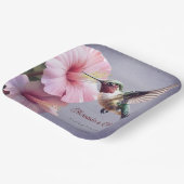 Assiettes En Carton Colibri et Mariage d'Hibiscus | Pourpre (Angulaire)