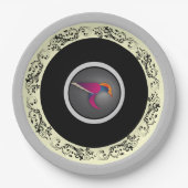 Assiettes En Carton colibri pourpre (Devant)