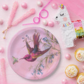 Assiettes En Carton Colibri rouge (Fête)