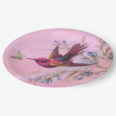 Assiettes En Carton Colibri rouge (Angle)