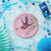 Assiettes En Carton Colibri rouge (Fête)