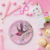 Assiettes En Carton Colibri rouge (Fête)