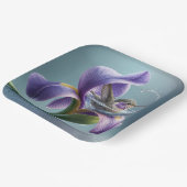 Assiettes En Carton Colibri Se Baigner Dans Une Fleur D'Iris (Angulaire)